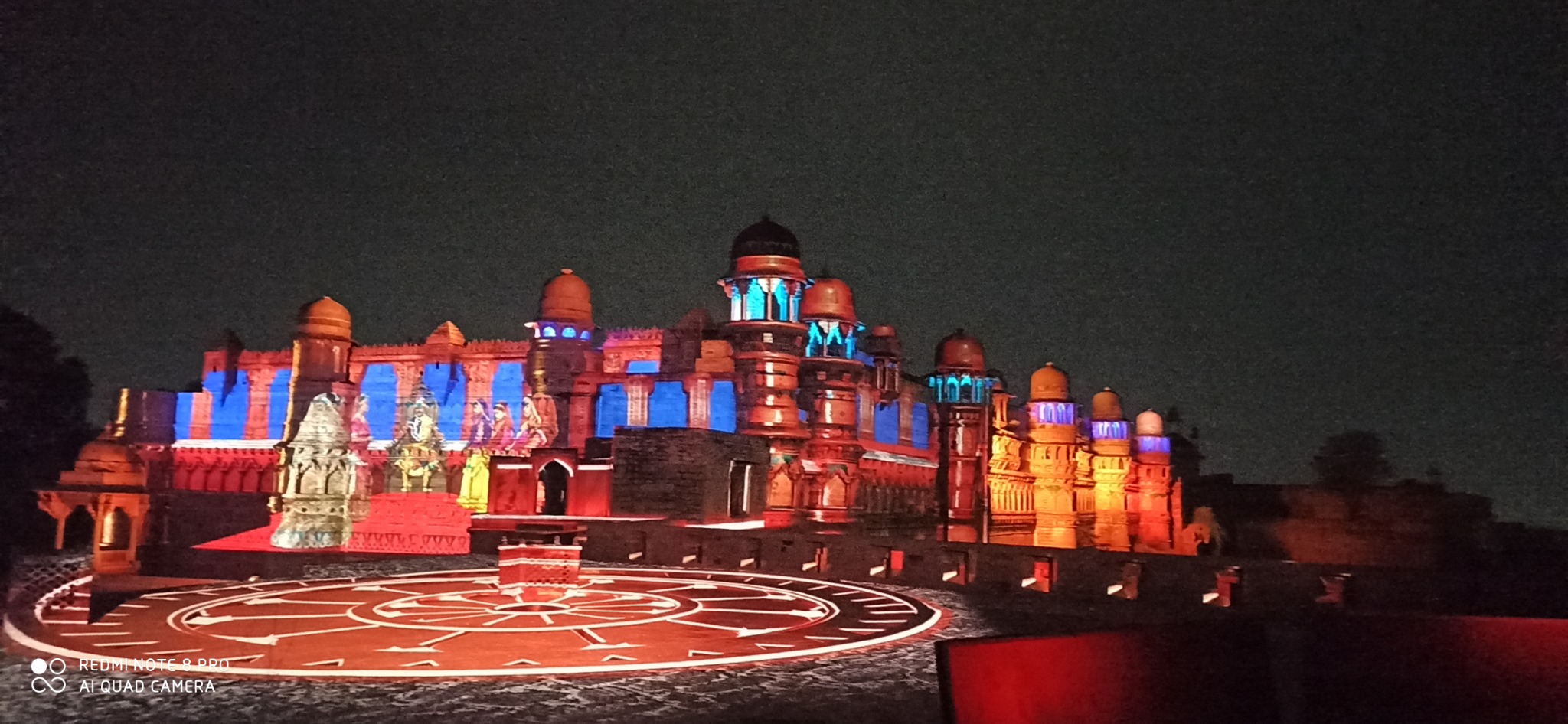Large scale projection and lighting show